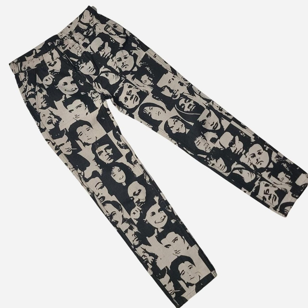 Graphic Dead Celebrities Print Pants